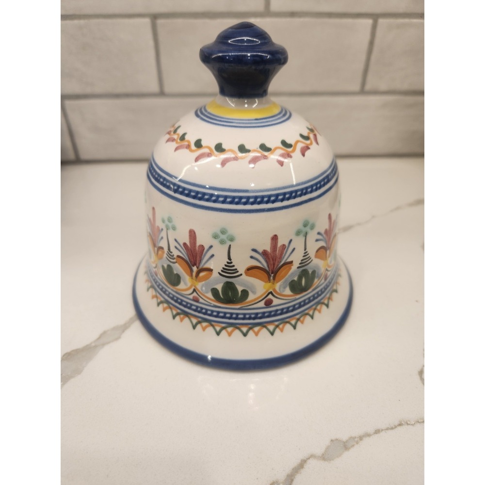 Vtg De La Cal Puente Ceramic Senoritá Bell Made in Spain Hand Painted Barreira